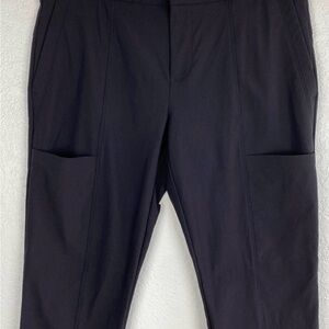 Athleta size 6P black wander stash skinny pant mid rise water repellent